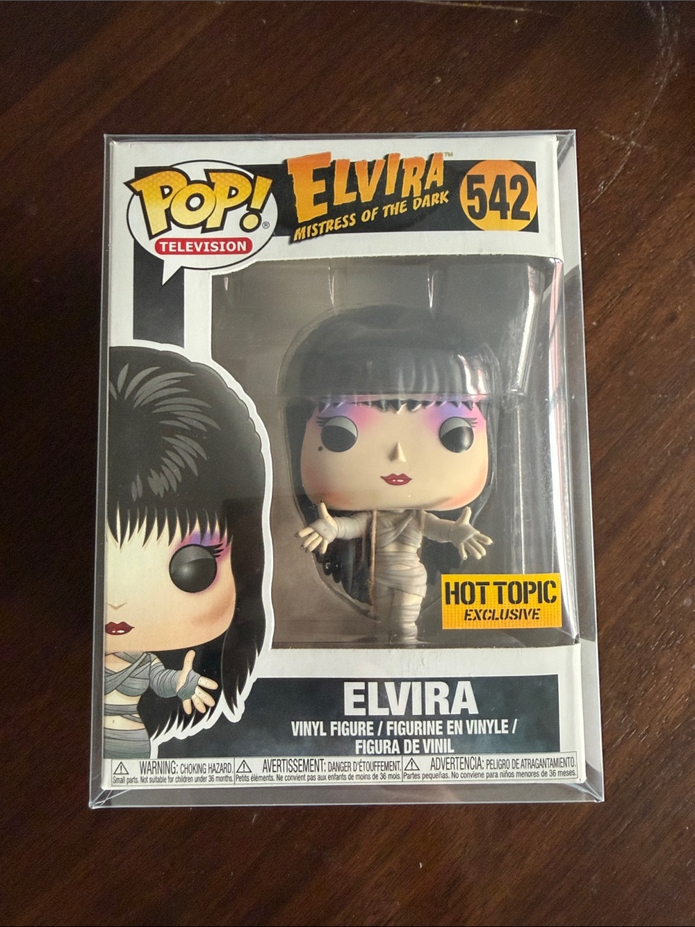 Funko Pop! Elvira Vinyl Figure with Black Hair and Purple Makeup
